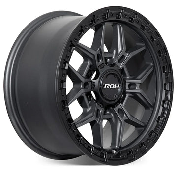 ROH Axe Wheels in Matte Graphite with Matte Black Lip - Brixton 4x4 - Buy Online Now!